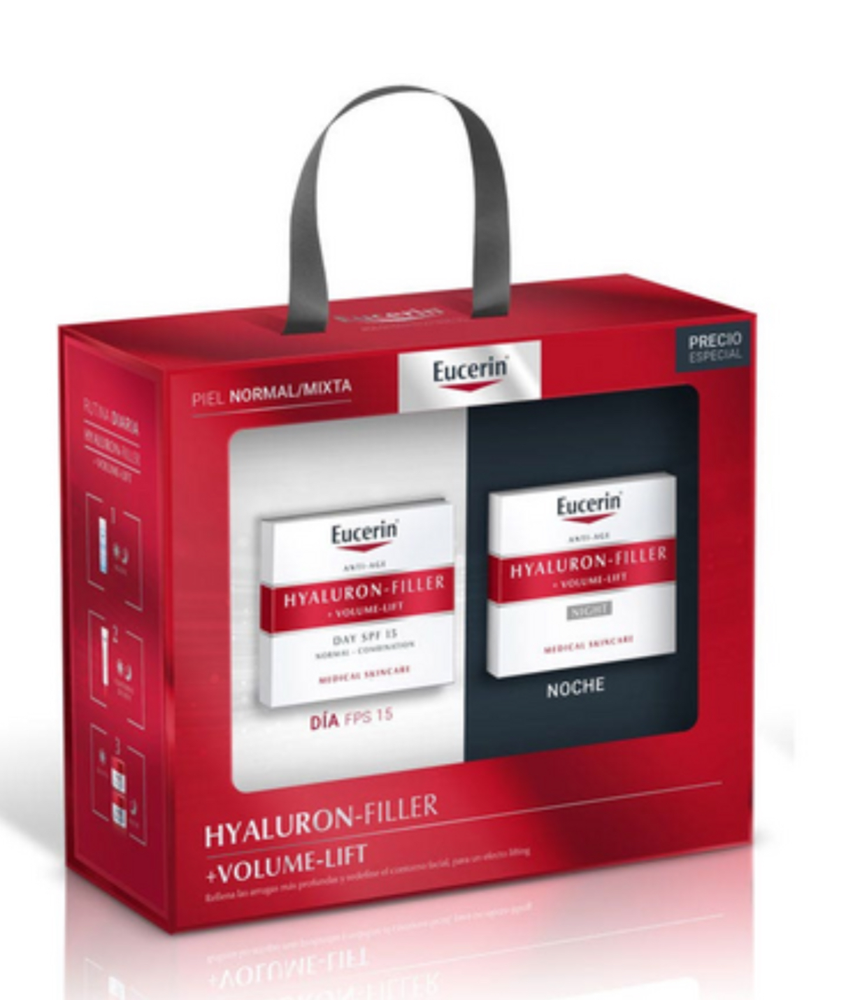 Eucerin Pack Hyaluron-Filler+Volume-Lift Día FPS 15 Normal Mixta 50 ml+ Hyaluron-Filler Crema de Noche 50 ml